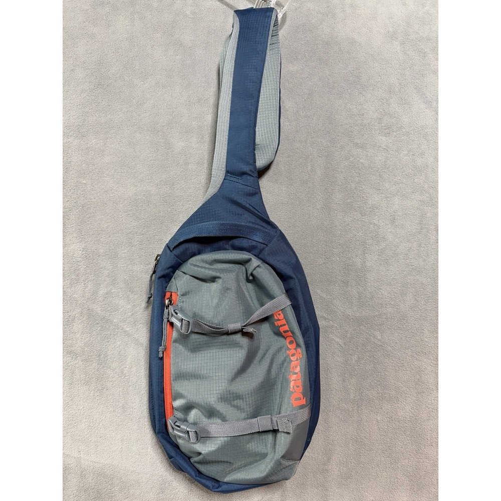 Patagonia Atom Sling 8L Crossbody/Backpack. gray Navy Blue Hiking Pouch Mint